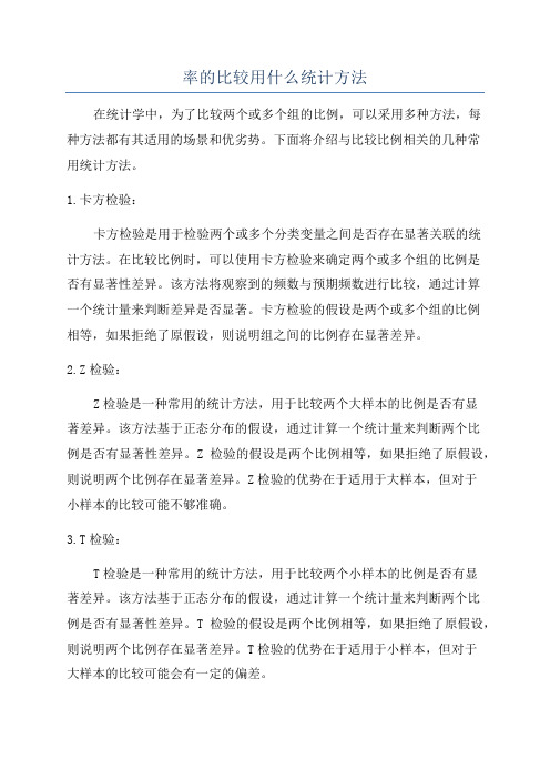 率的比较用什么统计方法