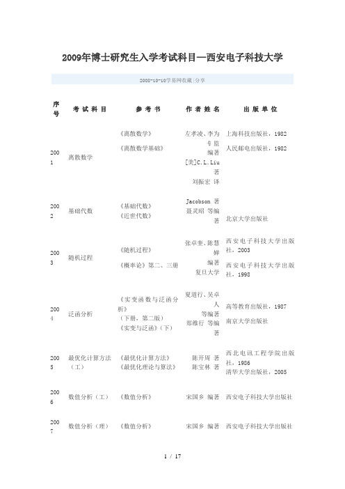 博士西安电子科技大学