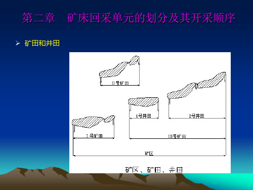 第02章矿床回采单元的划分及其开采顺序