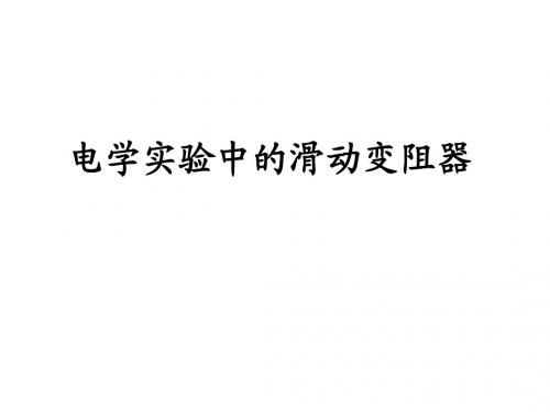 2017年中考物理复习：滑动变阻器在电学实验中的应用 (共19张PPT)