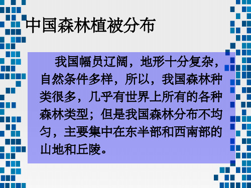 中国植被类型及分布