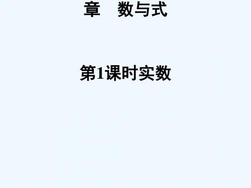 浙江省2019中考数学复习 第一篇 教材梳理 第一章 数与式 第1课时 实数课件