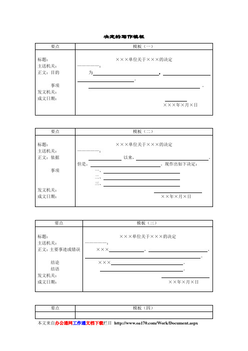 目前最实用最权威的行政公文模板