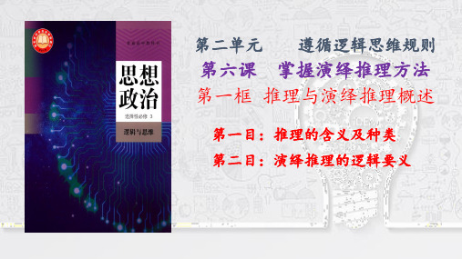 6.2简单判断的演绎推理方法 课件高中政治统编版选择性必修三逻辑与思维 (1)