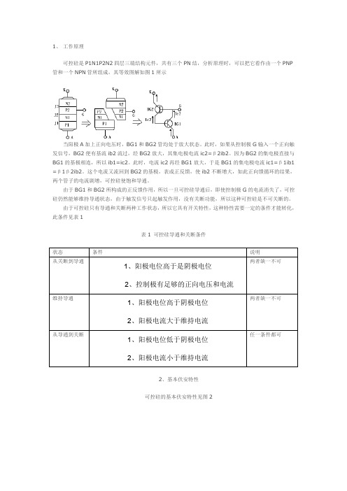 可控硅工作原理