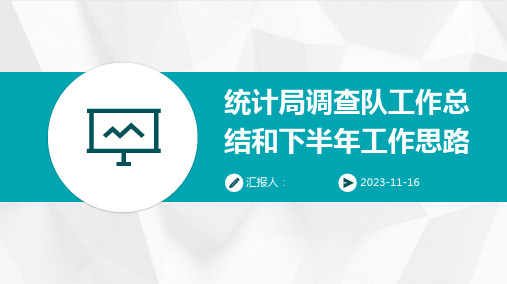 统计局调查队工作总结和下半年工作思路