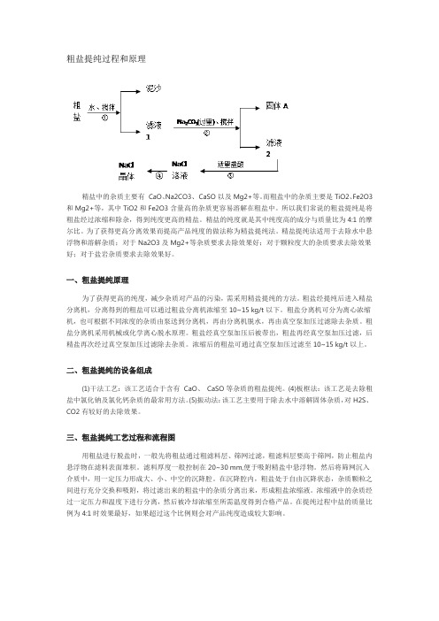 粗盐提纯过程和原理