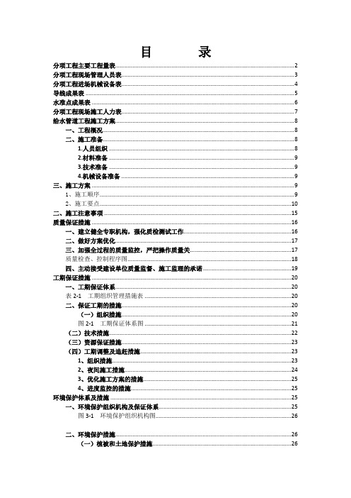 给水管道开工报告