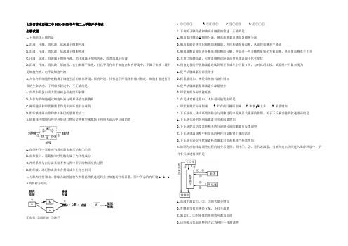 山东省济南历城二中2021-2022学年高二上学期开学考试生物试题 Word版含答案