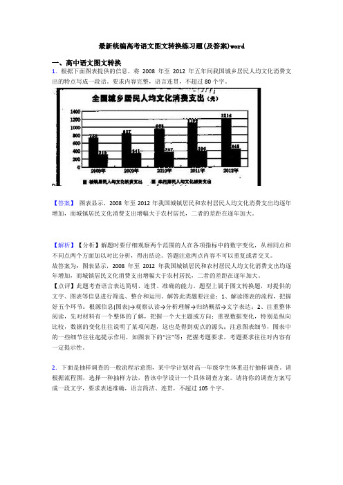 最新统编高考语文图文转换练习题(及答案)word