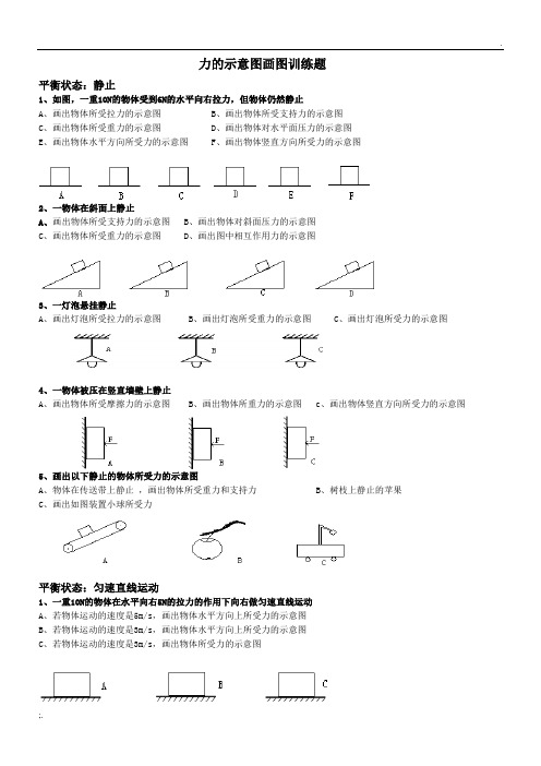 力的示意图画图训练题