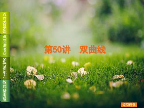 【聚焦典型一轮复习题】高三数学理科(人教B)一轮复习课件：双曲线(55ppt)