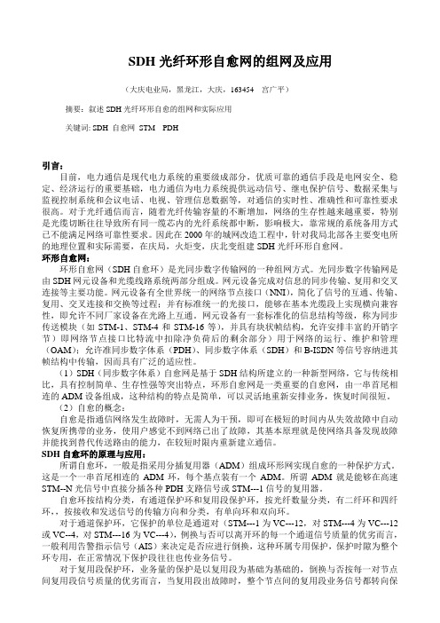 SDH光纤环形自愈网的组网及应用