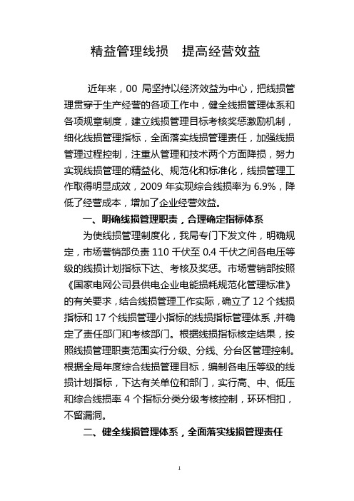 线损管理经验交流材1