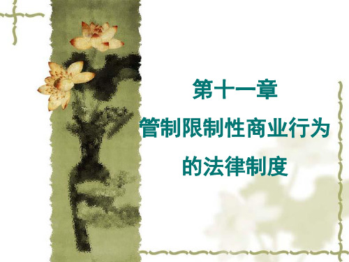 第十一章 管制限制性商业行为的法律制度