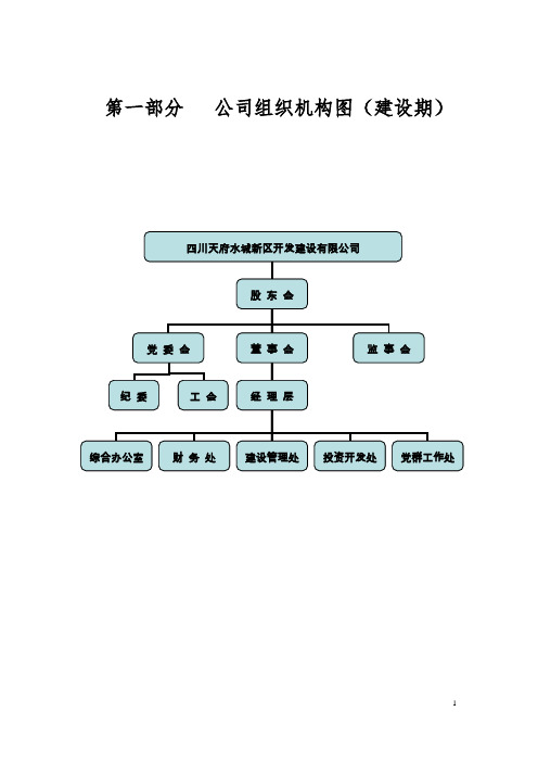 公司职能部门三定方案