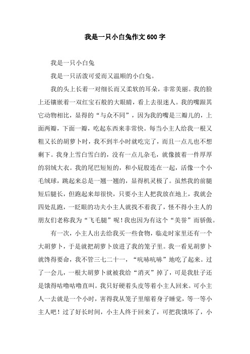 我是一只小白兔作文600字.docx