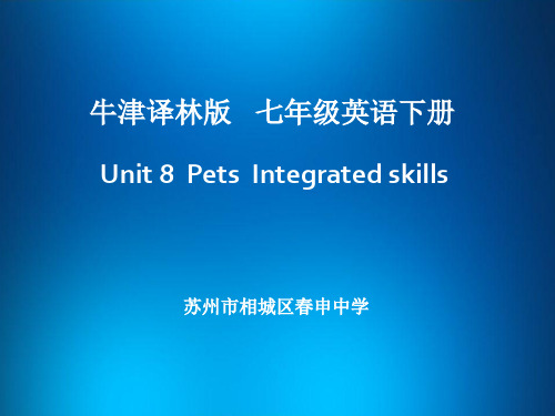 译林牛津版七年级英语上 Unit 8 Fashion Integrated skills教学课件共30张PPT