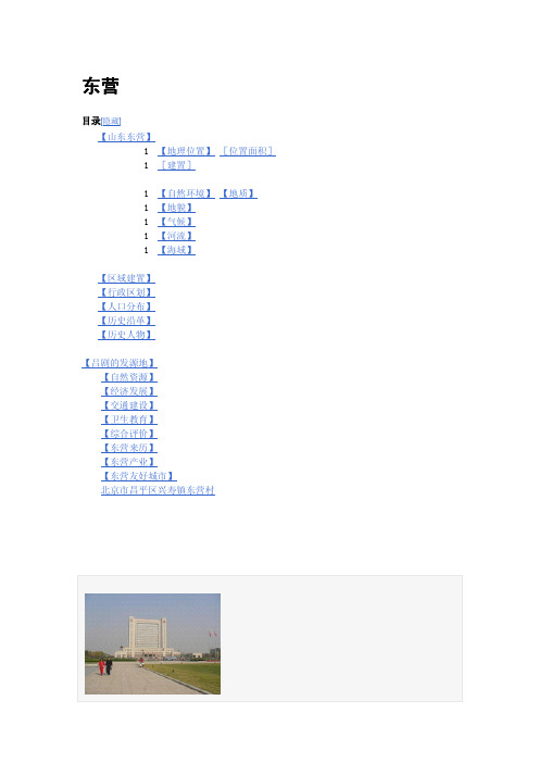 山东省东营市介绍