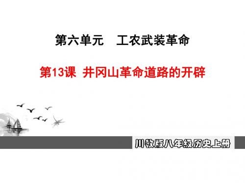 2017秋(新川教版)八年级历史上册教课件13.井冈山革命道路的开辟 (共42张PPT)