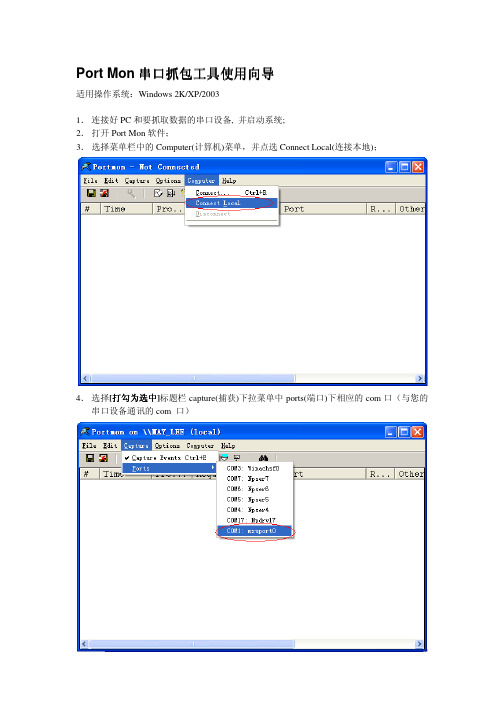 Portmon 抓包工具使用向导