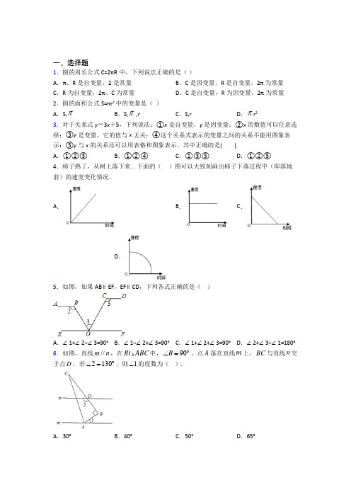 【鲁教版】七年级数学下期中试卷(含答案)(2)