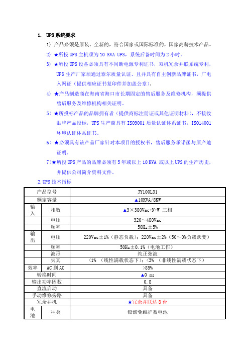 捷益达UPS 10k工频机控标参数列表2013.9.16A