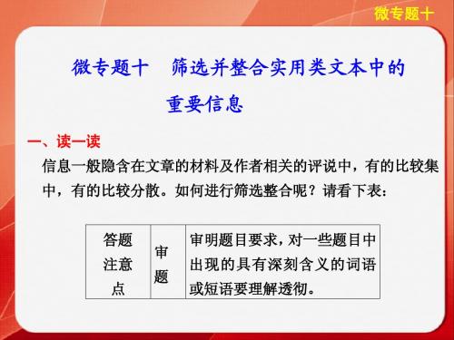 《考前三个月》2014高考语文二轮(浙江专用)【配套课件】考前回顾案第二部分  第三章  微专题十