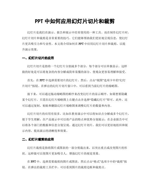 PPT中如何应用幻灯片切片和裁剪