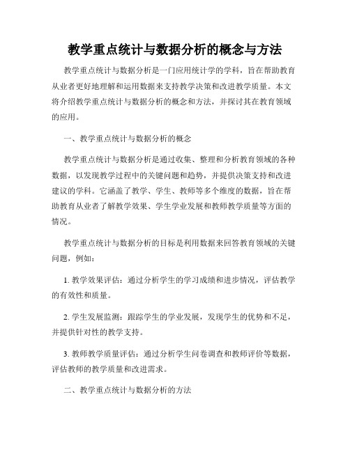 教学重点统计与数据分析的概念与方法