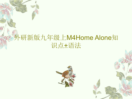 外研新版九年级上M4Home Alone知识点+语法共41页PPT