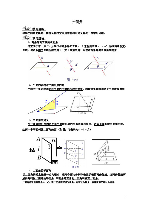 空间角