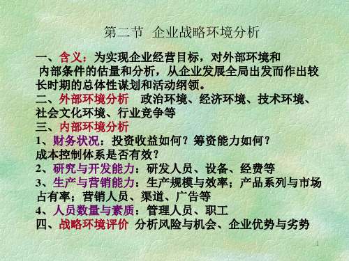 管理学基础3-企业经营战略PPT课件
