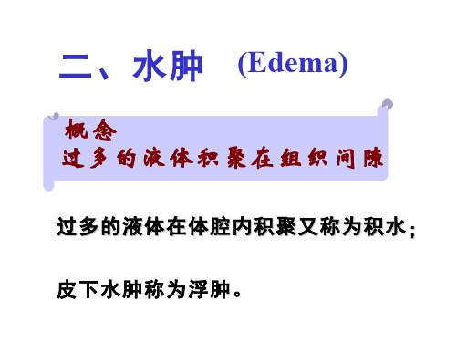 动物病理学 水盐代谢及酸碱平衡紊乱(8.2.1)--水肿