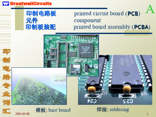 PCB英文词汇