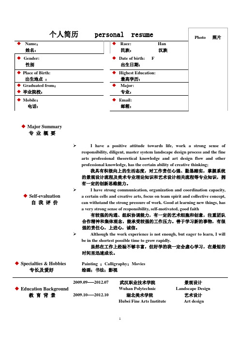 F6  2019版 面试官推荐 最优美的求职简历模板(已录用)