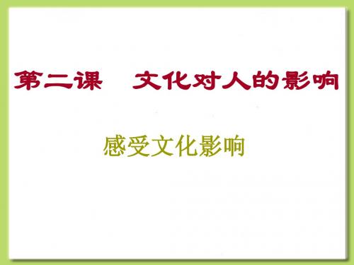 《文化生活》学习课件：2.1感受文化影响