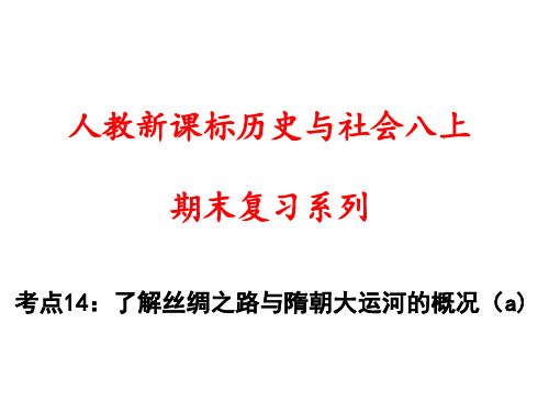 考点14(八上复习课件)：了解丝绸之路与隋朝大运河的概况(a)