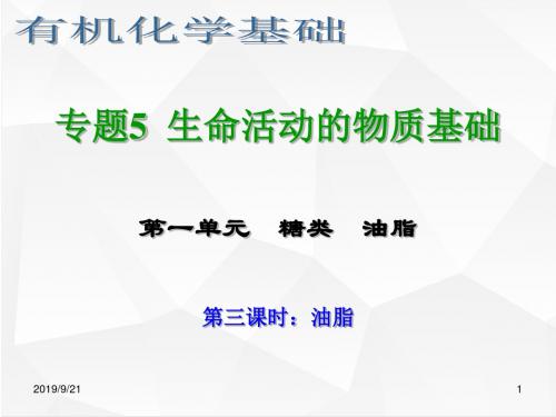 人教版高三化学复习课件 生命活动的物质基础单元复习