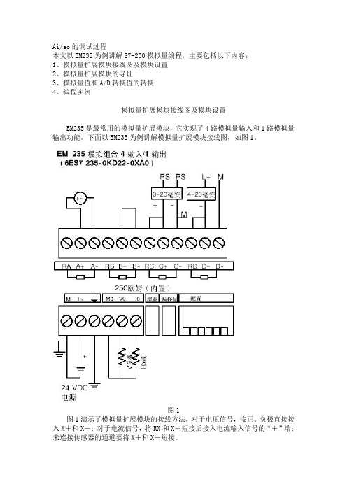 S7 200AIAO模拟量编程手册