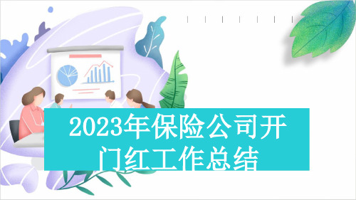 2023年保险公司开门红工作总结