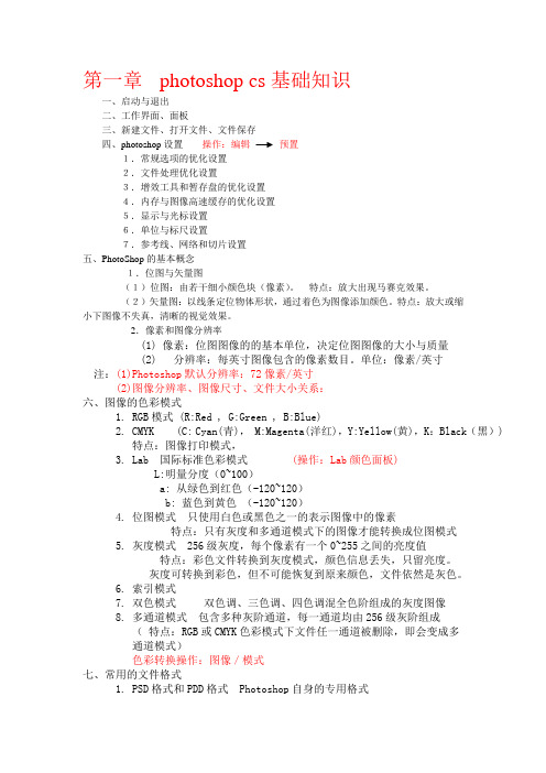photoshop cs基础知识(讲义)