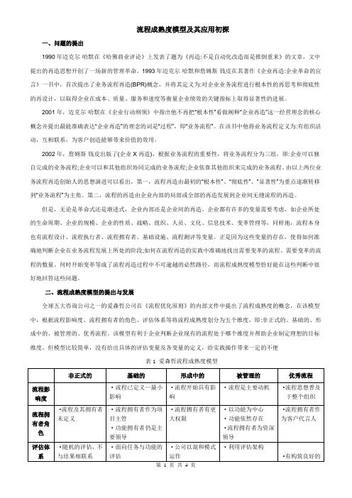 流程成熟度模型及其应用初探