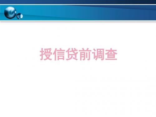 【5A版】授信贷前调查培训