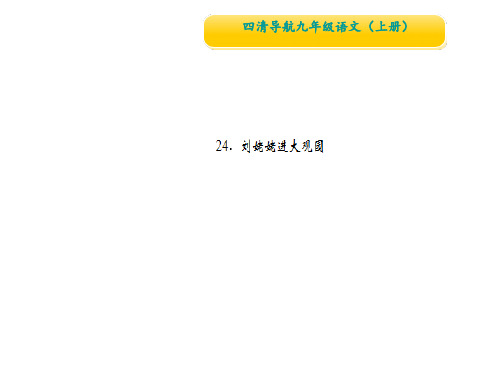 人教部编版九年级语文上册课件：24.刘姥姥进大观园(共13张PPT)