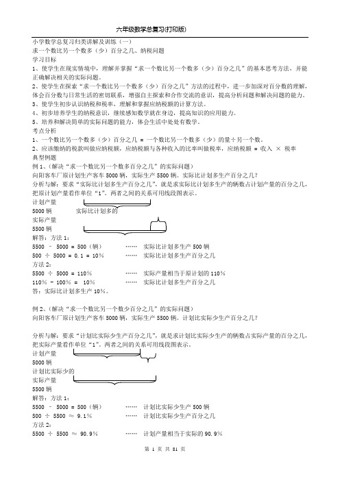 六年级数学总复习(打印版)