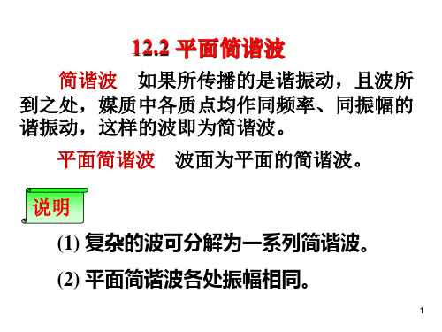 高中物理竞赛课件12.2平面简谐波