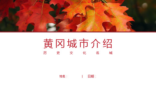 黄冈介绍-黄冈简介PPT(经典版)