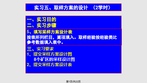 取样方案的设计PPT课件