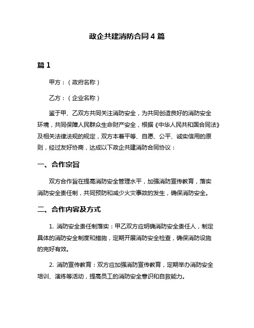 政企共建消防合同4篇